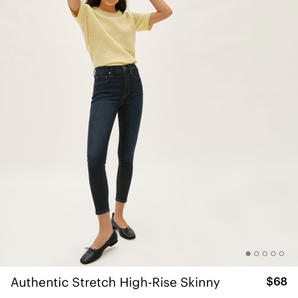 Everlane stretch high rise skinny jeans 30 ankle